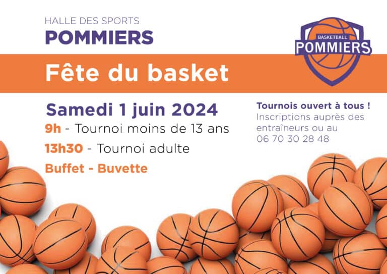 flyer pommiers fete du basket 2024 -
