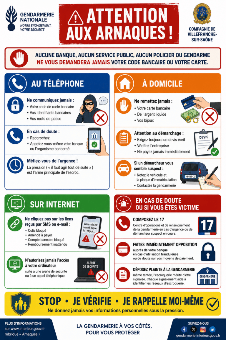 Fiche réflexes escroquerie